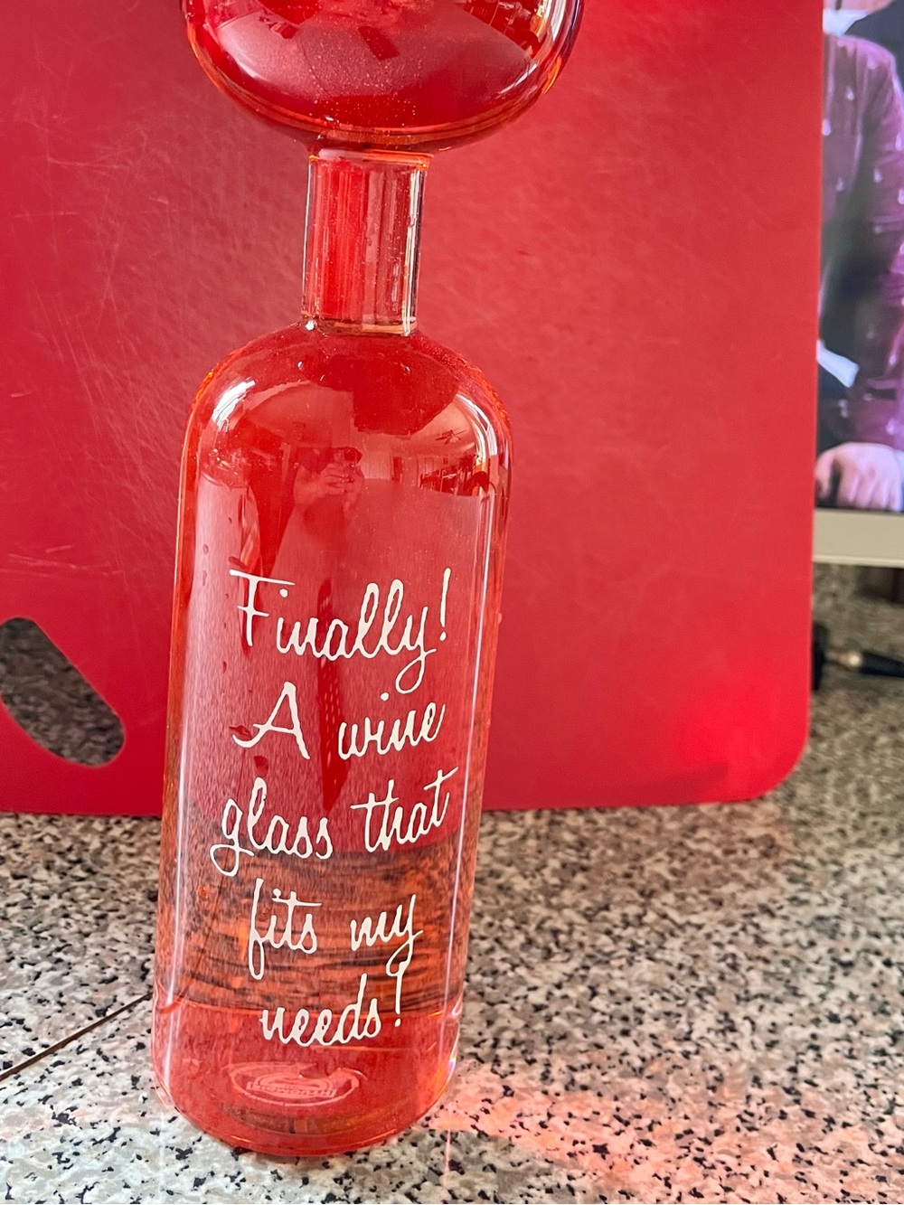 Big Mouth Inc Novelty Wine Bottle Glass